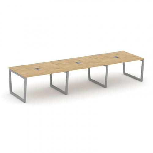 Style Project Стол переговорный SN-5T2.SPRG-054 Акация Лорка/Металл Антрацит/Заглушка Металл Антраци фото 2