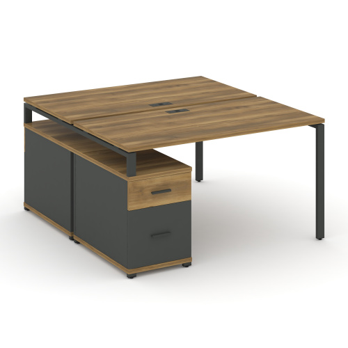 Бенч-система на 2 места с опорной тумбой Concept CN.DRS-305