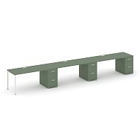 Бенч-система на 3 места с 3 опорными тумбами Concept CN.ORS-445