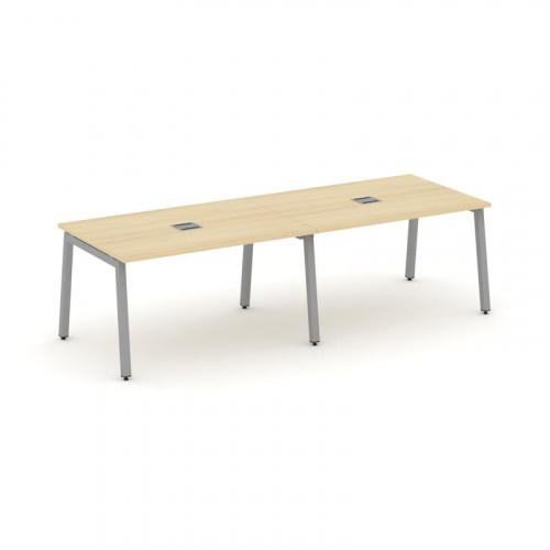 Style Project Стол переговорный SN-5A.SPRG-012 Дуб Табак/Металл Белый 2360*980*750