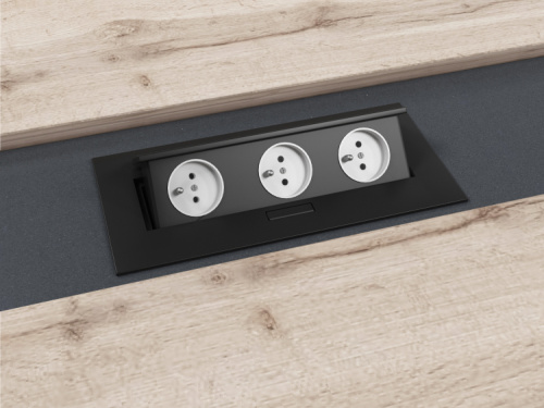 Центральная вставка стола переговора с блоком розеток Т-112