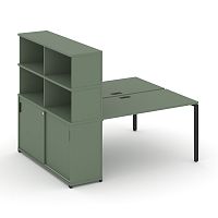 Бенч-система с опорным шкафом-купе с надставкой Concept CN.DRS-243