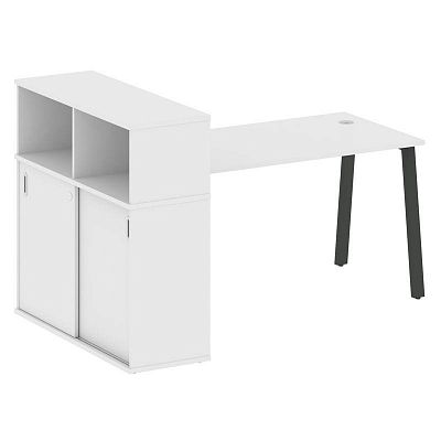 Стол письменный с шкафом-купе на А-обр. м/к Metal System БА.РС-СШК-3.3