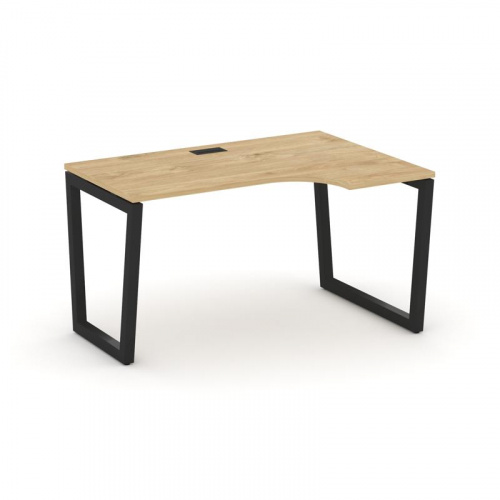 Style Project Стол рабочий эргоном. SN-5T2.SPA-021(R) Акация Лорка/Металл Антрацит/Заглушка Пластик Style Project Стол рабочий эргоном. SN-5T2.SPA-021(R) Акация Лорка/Металл Антрацит/Заглушка Пластик