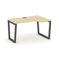 Style Project Стол рабочий эргоном. SN-5T2.SPA-022(R) Акация Лорка/Металл Антрацит/Заглушка Пластик