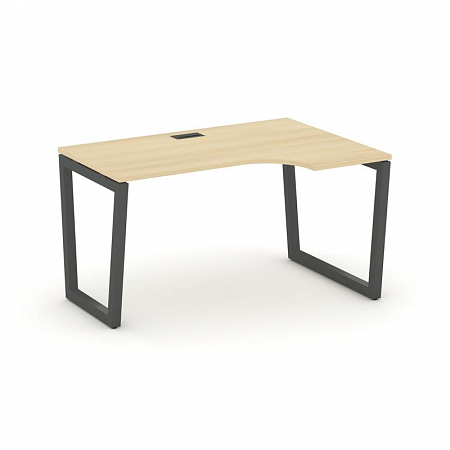 Style Project Стол рабочий эргоном. SN-5T2.SPA-011(R) Акация Лорка/Металл Антрацит/Заглушка Пластик