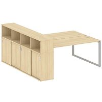 Бенч-система с шкафом-купе на О-обр. м/к Metal System БО.РС-СШК-4.5