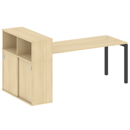 Стол офисный с шкафом-купе на П-обр. м/к Metal System Quattro 50БП.РС-СШК-3.5 фото 11 Стол офисный с шкафом-купе на П-обр. м/к Metal System Quattro 50БП.РС-СШК-3.5 фото 11