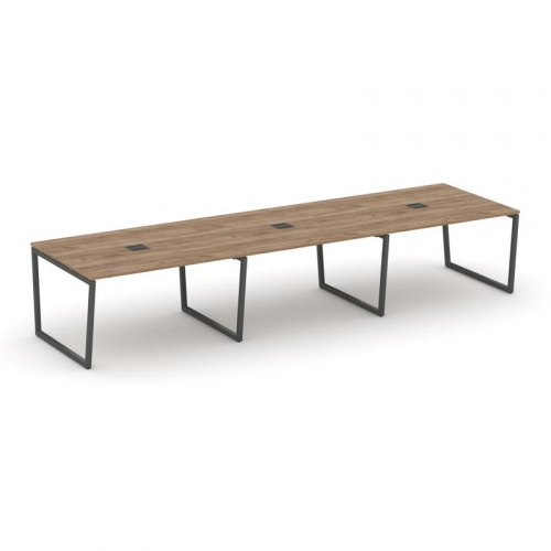 Style Project Стол переговорный SN-4T2.SPRG-054 Акация Лорка/Металл Антрацит/Заглушка Металл Антраци фото 23