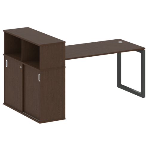 Стол офисный с шкафом-купе на О-обр. м/к Metal System Quattro 50БО.РС-СШК-3.4 фото 8 Стол офисный с шкафом-купе на О-обр. м/к Metal System Quattro 50БО.РС-СШК-3.4 фото 8