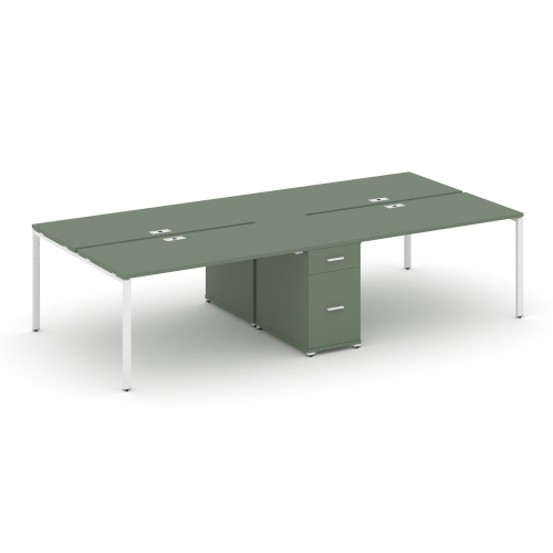 Бенч-система на 4 места с 1 опорной тумбой Concept CN.DRS-424 Бенч-система на 4 места с 1 опорной тумбой Concept CN.DRS-424