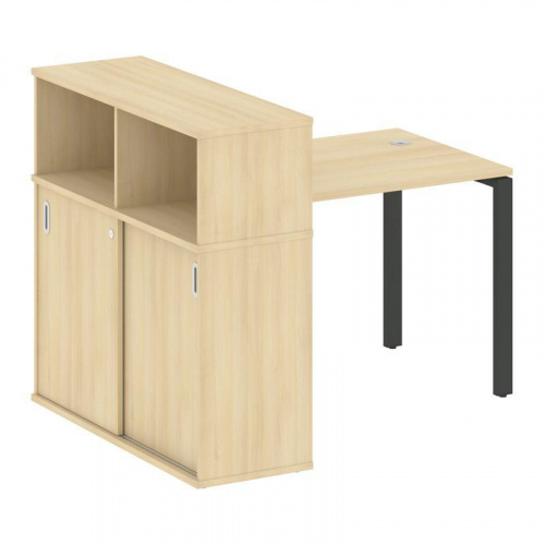 Стол письменный с шкафом-купе на П-обр. м/к Metal System БП.РС-СШК-3.1 фото 2 Стол письменный с шкафом-купе на П-обр. м/к Metal System БП.РС-СШК-3.1 фото 2