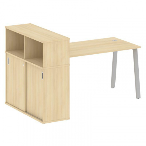 Стол письменный с шкафом-купе на А-обр. м/к Metal System БА.РС-СШК-3.3