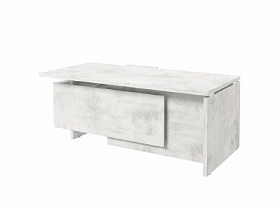 Стол с опорной тумбой FI-119R.DD Хромикс белый