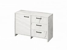 Тумба двухсекционная FB-12-01.G Хромикс белый/Мрамор Леванто белый