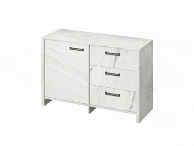 Тумба двухсекционная FB-12-01.G Хромикс белый/Мрамор Леванто белый