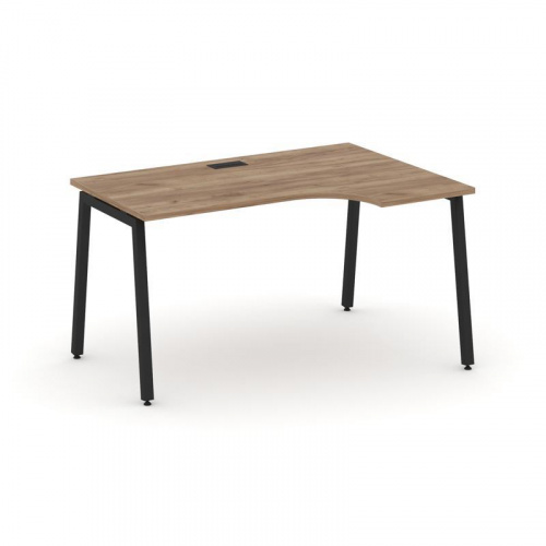 Style Project Стол рабочий эргоном. SN-4A.SPA-002(R) Дуб Табак/Металл Белый 1580*600/980*750 фото 9