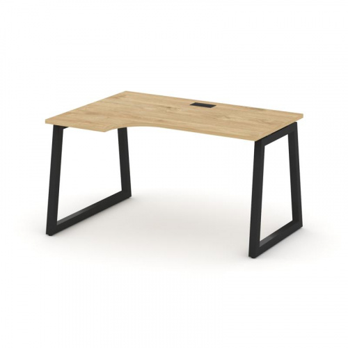 Style Project Стол рабочий эргоном. SN-5T1.SPA-002(L) Акация Лорка/Металл Антрацит/Заглушка Пластик Style Project Стол рабочий эргоном. SN-5T1.SPA-002(L) Акация Лорка/Металл Антрацит/Заглушка Пластик