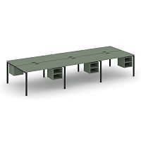 Бенч-система на 6 мест с подвесными тумбами Concept CN.DRS-147