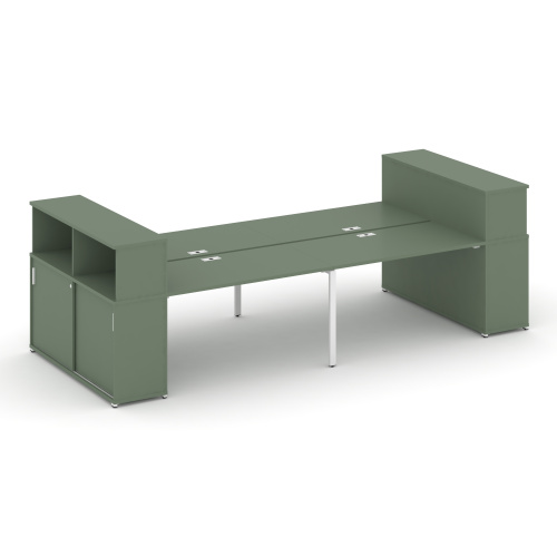 Бенч-система с опорными шкафами-купе Concept CN.DRS-283 Бенч-система с опорными шкафами-купе Concept CN.DRS-283