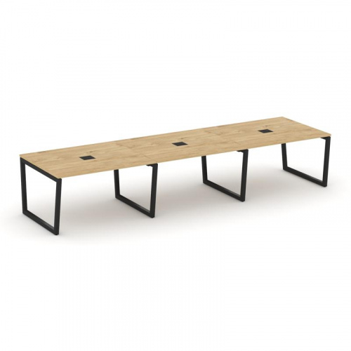 Style Project Стол переговорный SN-5T2.SPRG-054 Акация Лорка/Металл Антрацит/Заглушка Металл Антраци