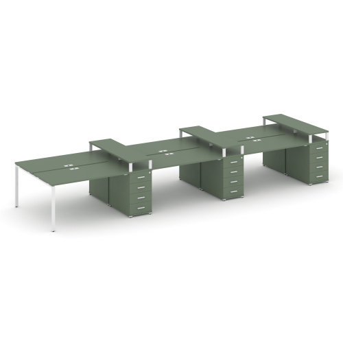 Бенч-система на 6 мест с 3 опорными тумбами Concept CN.DRS-474 Бенч-система на 6 мест с 3 опорными тумбами Concept CN.DRS-474