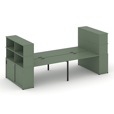 Бенч-система с опорными шкафами-купе Concept CN.DRS-288