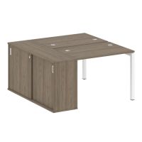 Бенч-система с шкафом-купе на П-обр. м/к Metal System Quattro 50БП.РС-СШК-1.1